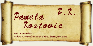 Pamela Kostović vizit kartica